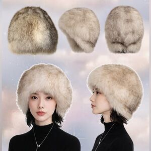 🐺 Genuine Vintage Beige Fur Hat